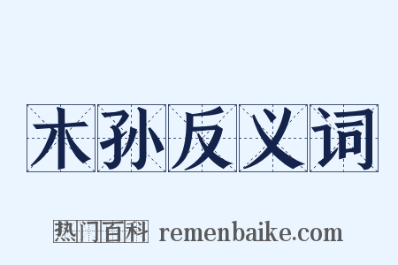 木孙反义词是什么意思的图片